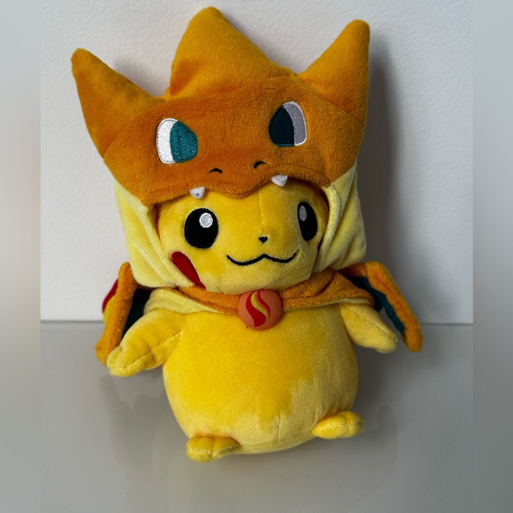 Pokemon Center Original Mega Charizard Y Pikachu Plush Stuffed 2015